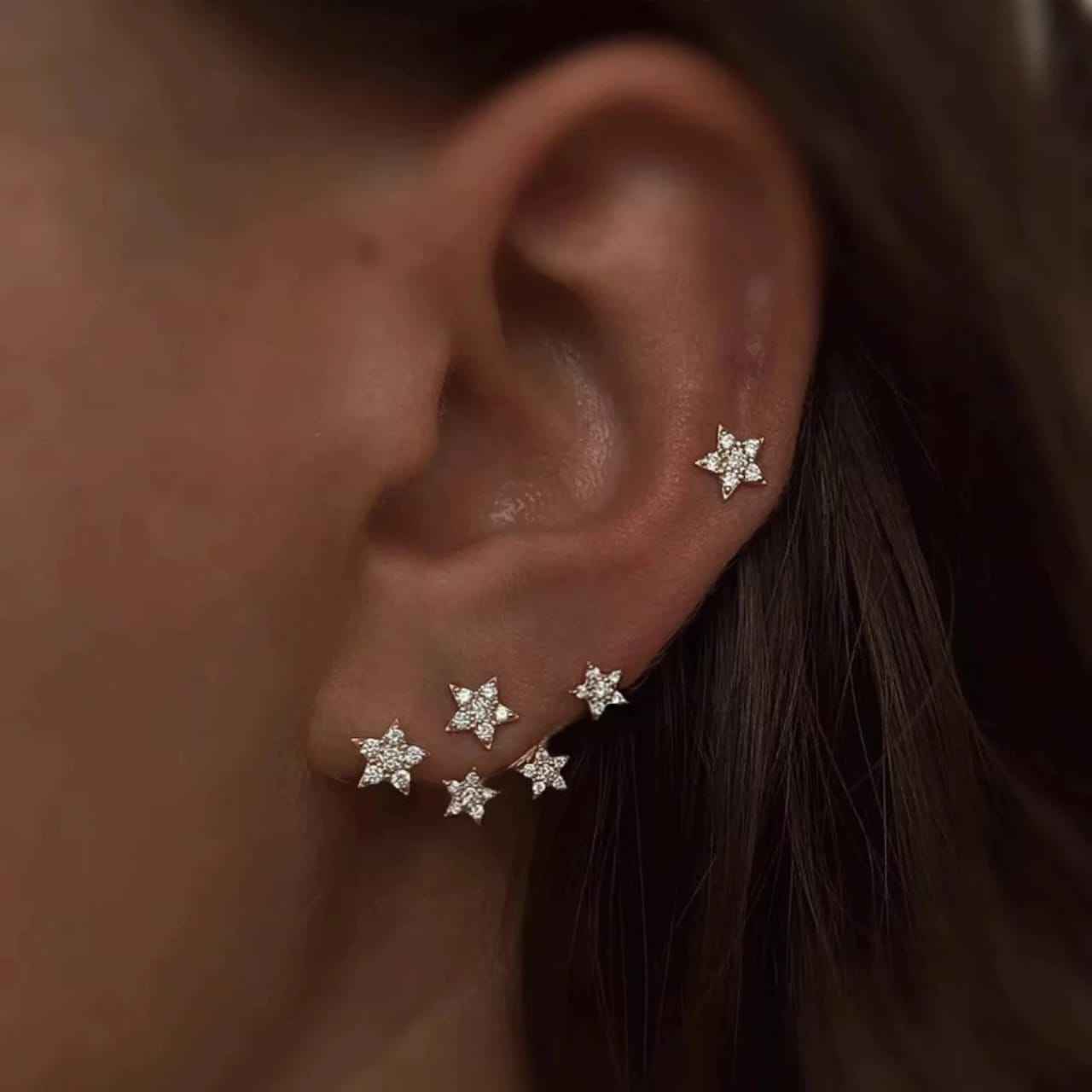 925Silver Celestial Star Earrings