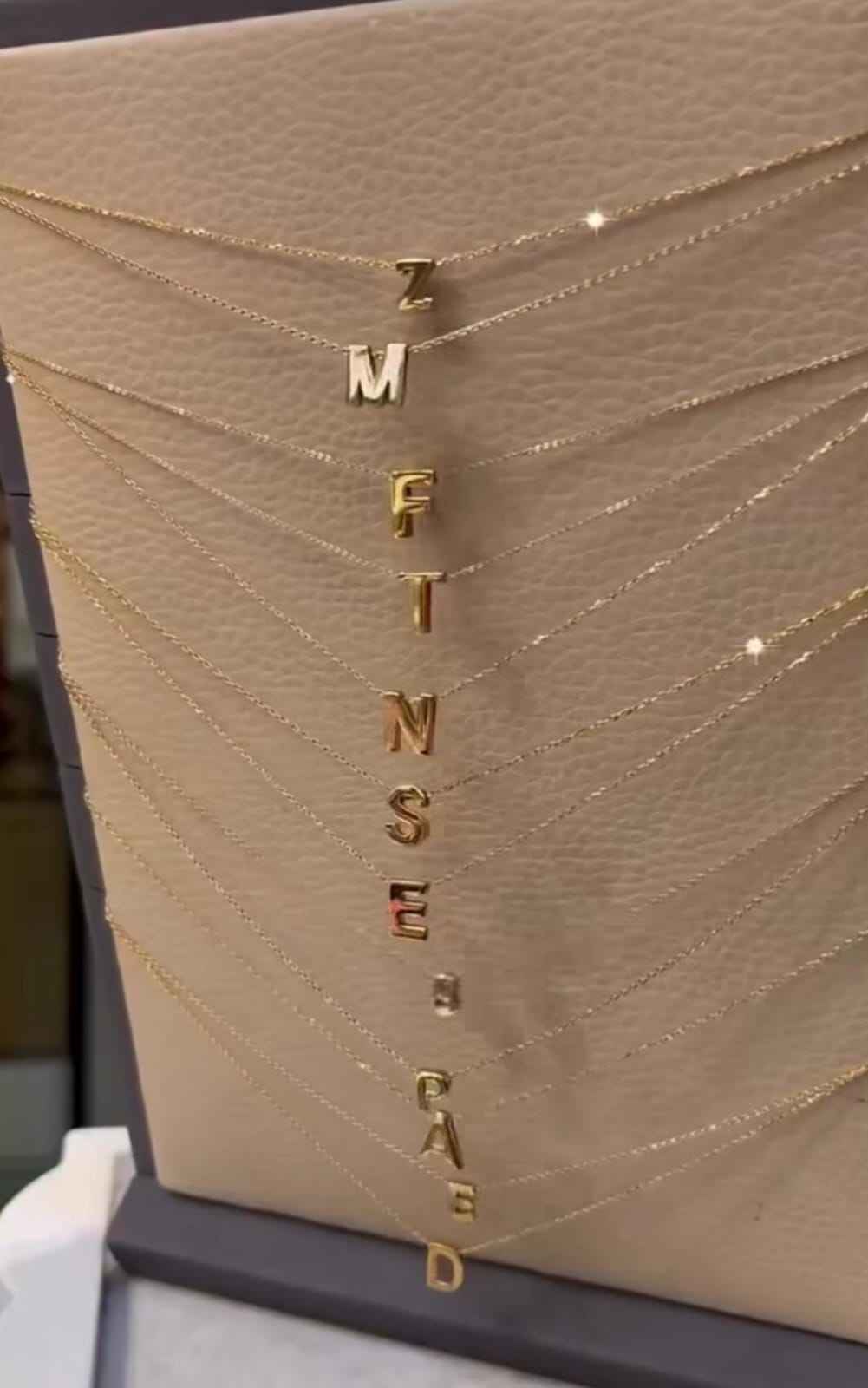 925Silver Initial Necklace