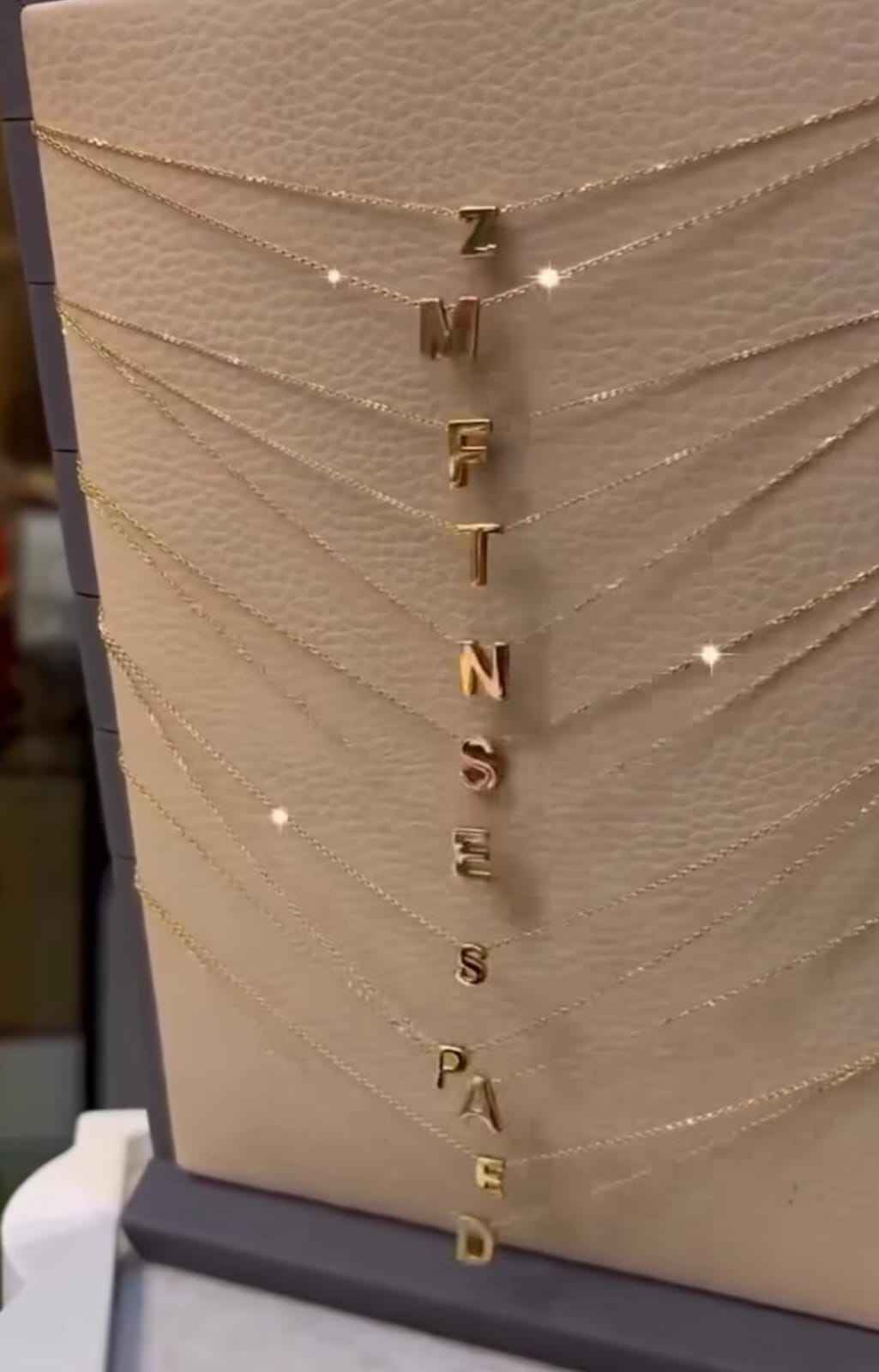 925Silver Initial Necklace