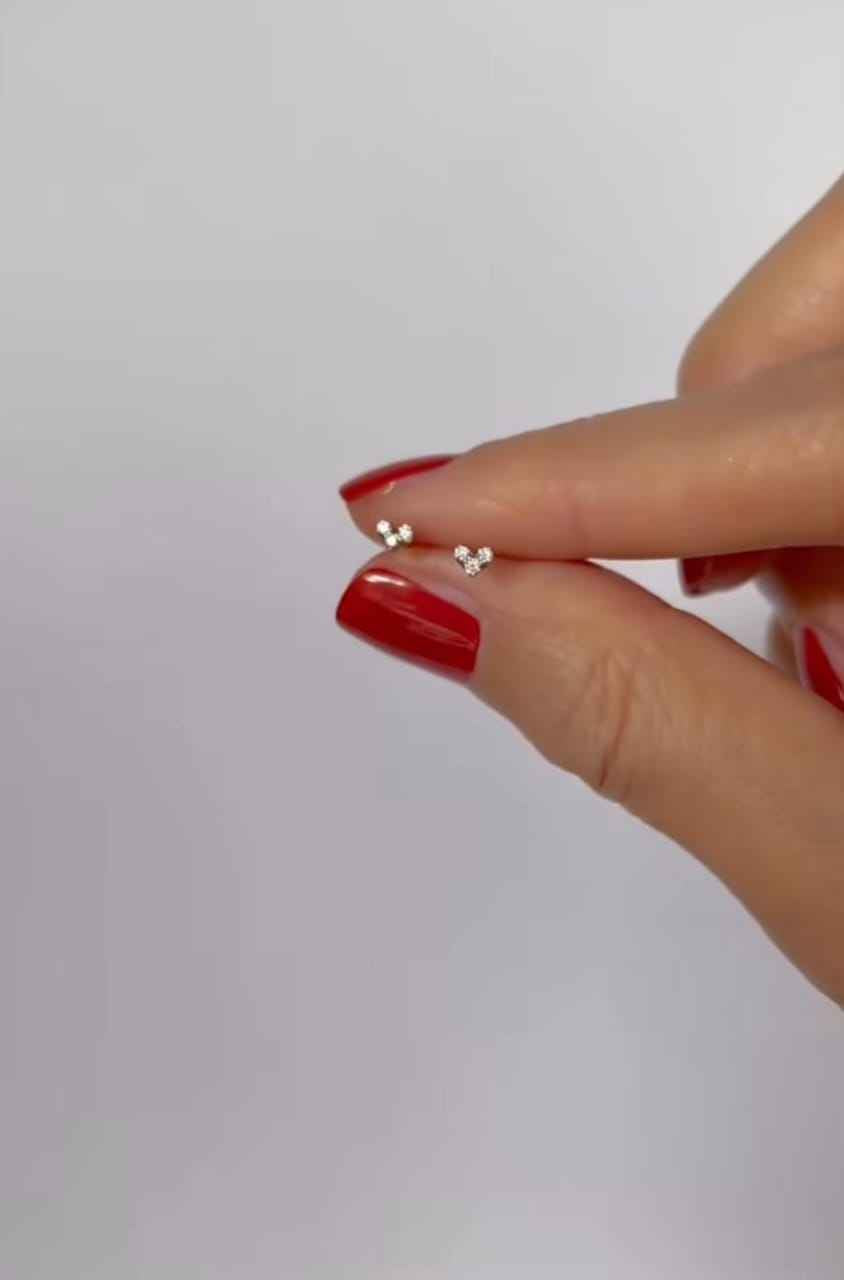 925Silver Micro Heart Earrings