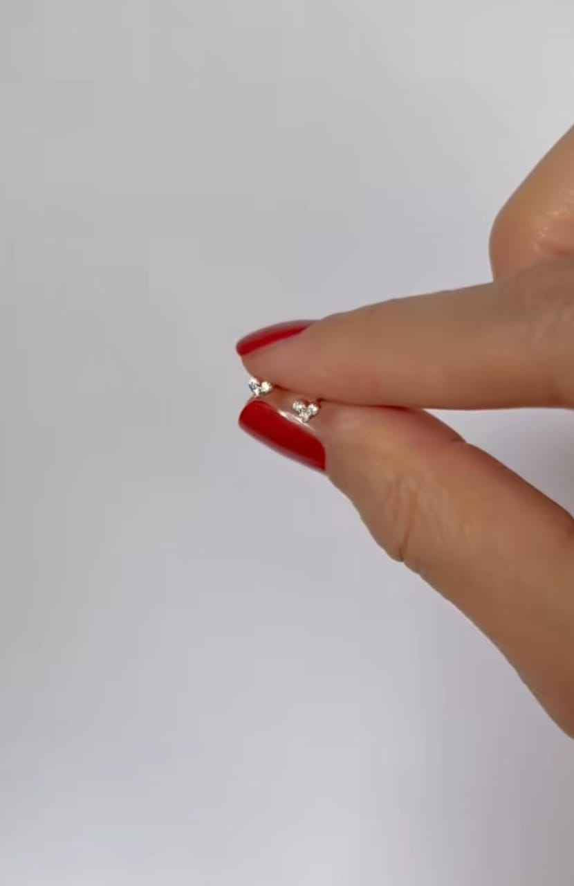 925Silver Micro Heart Earrings