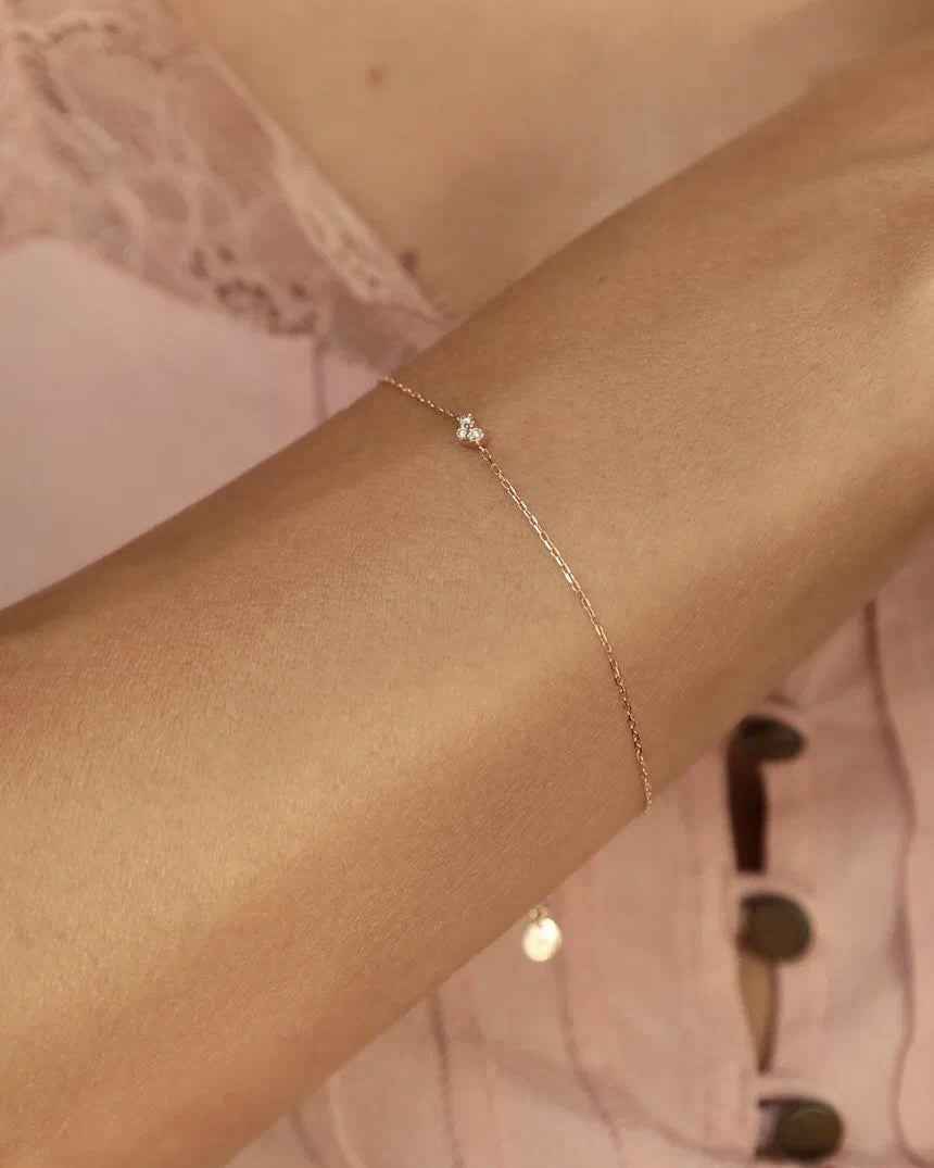 925Silver Micro Diamond heart Bracelet