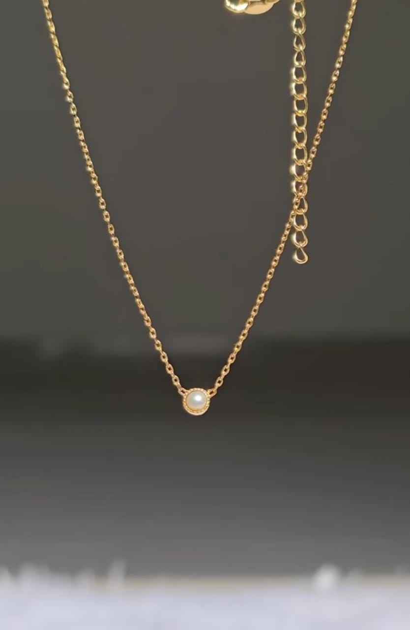 925Silver Dainty Pearl Necklace