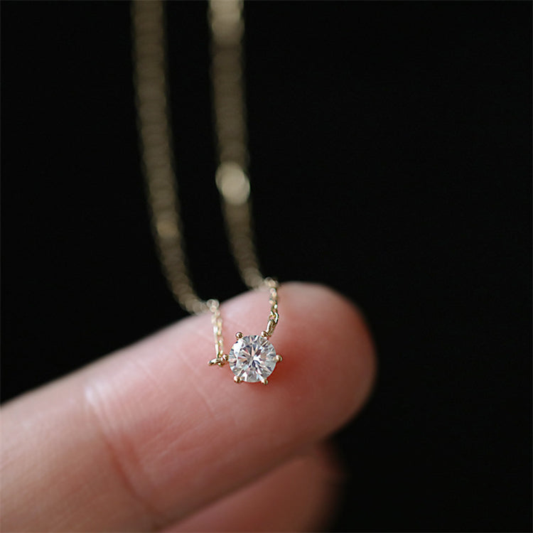 Dainty Solitaire Necklace