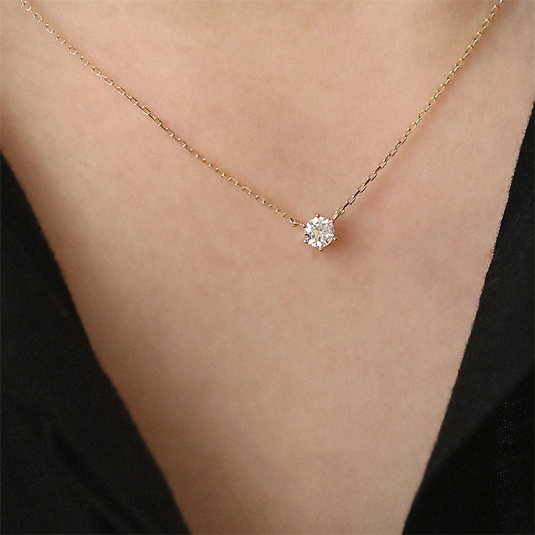 Dainty Solitaire Necklace
