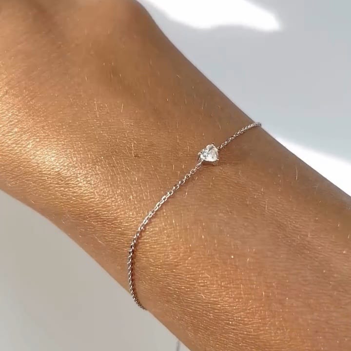 Solitaire Heart Bracelet