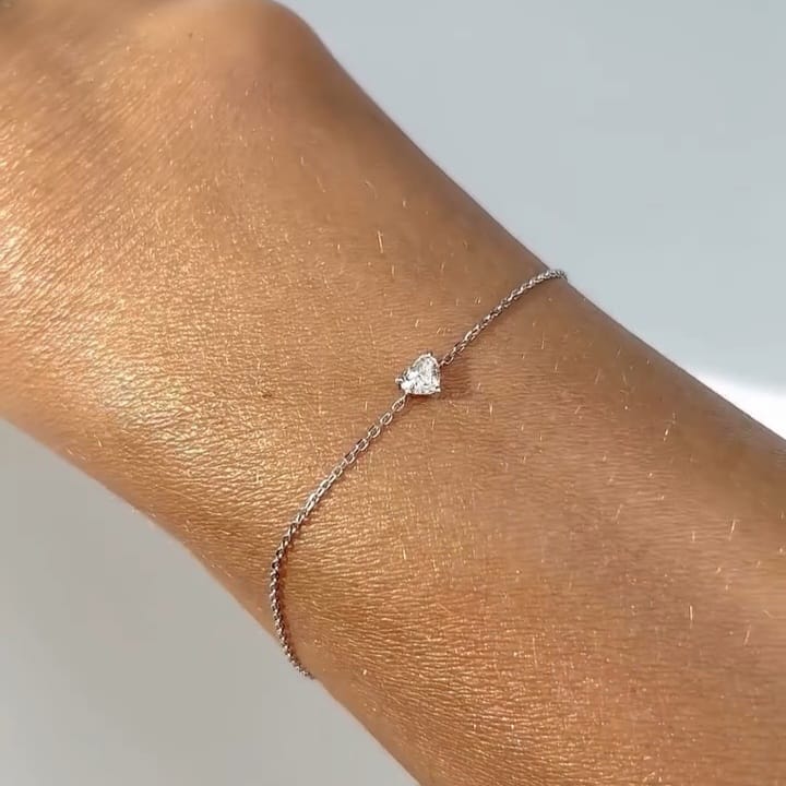 Solitaire Heart Bracelet