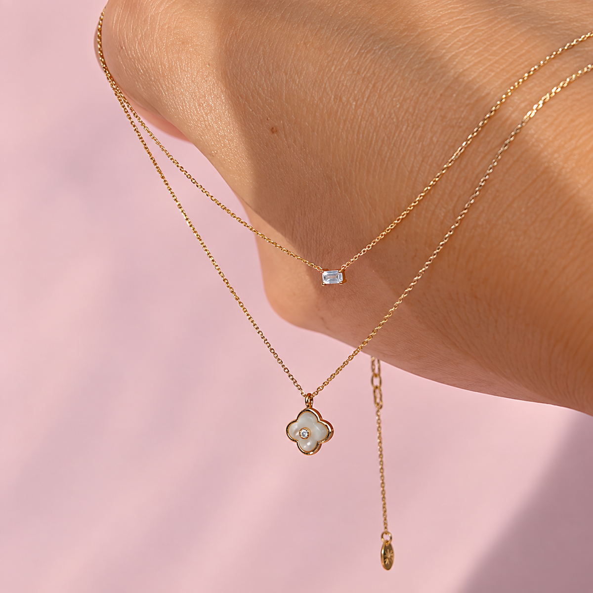 Dainty Baguette necklaces