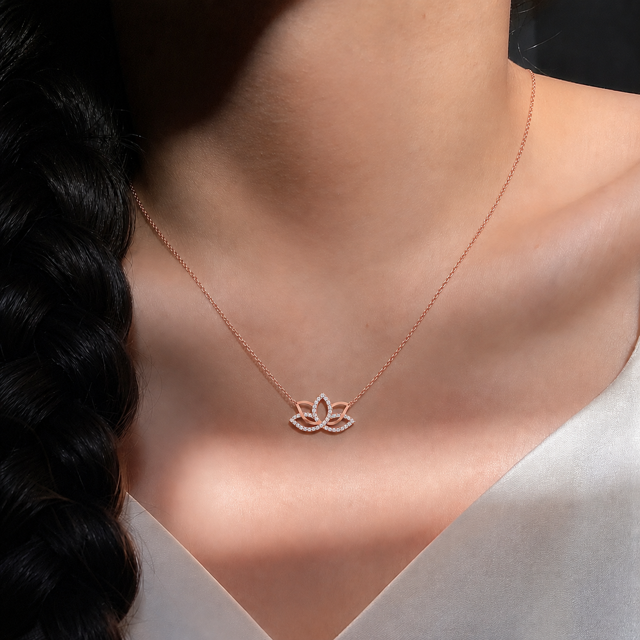 Collier Lotus Diamant