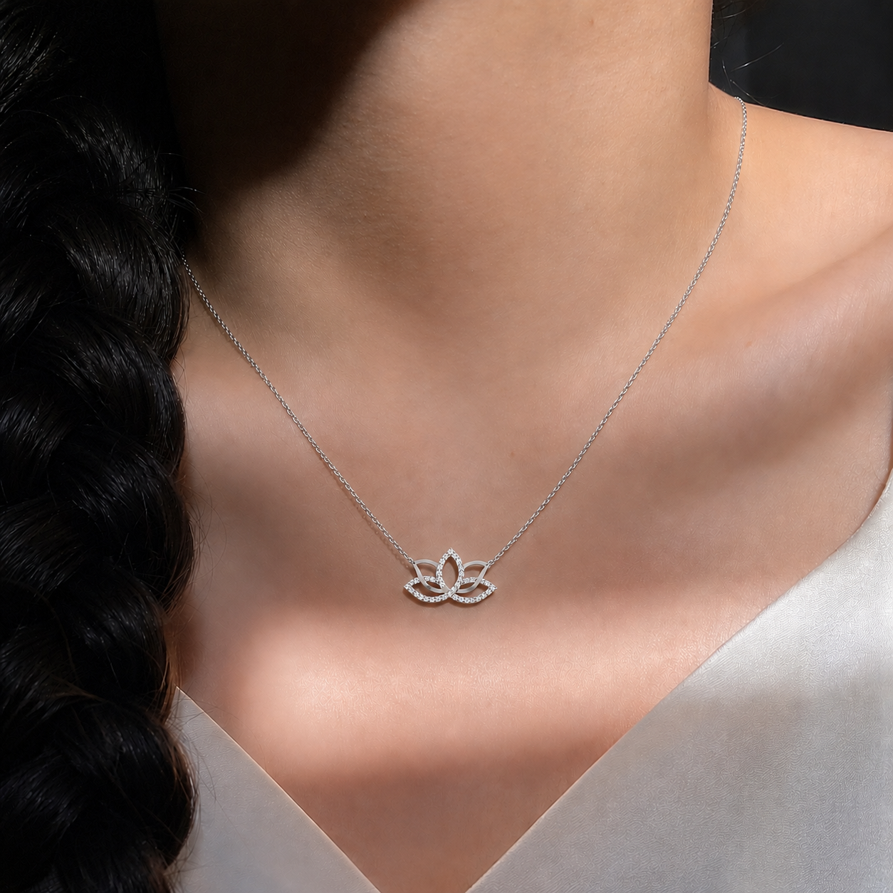 Collier Lotus Diamant