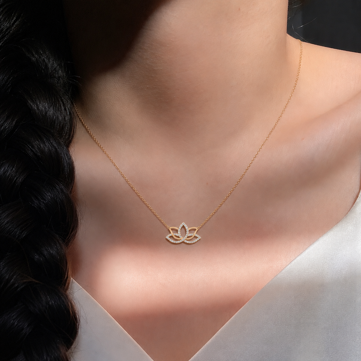 Collier Lotus Diamant
