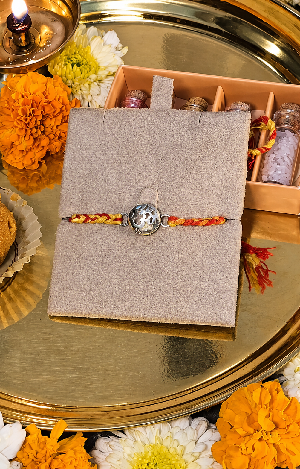 Silver OM Divine Blessing Rakhi