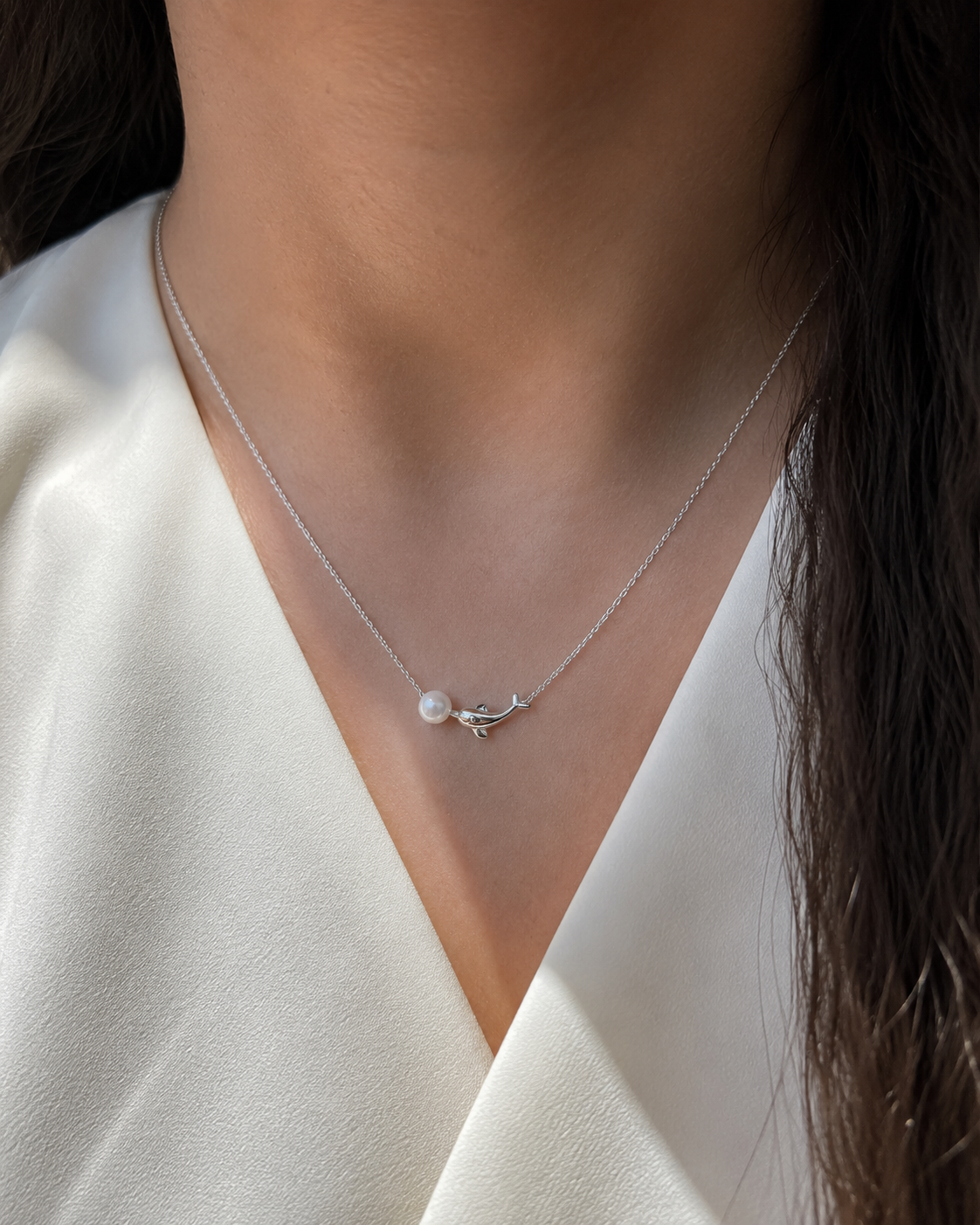 Dolphin Pearl Necklace