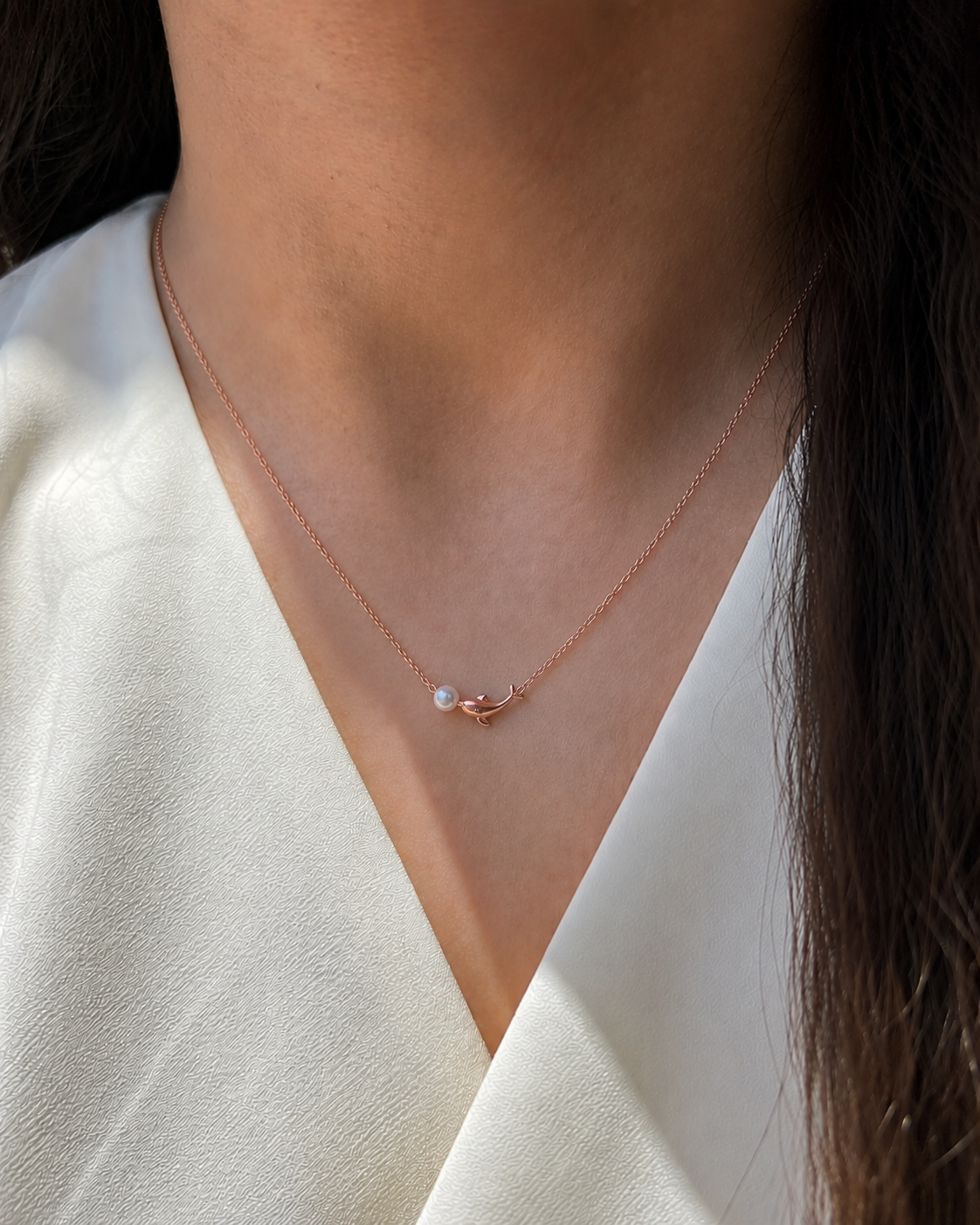 Dolphin Pearl Necklace