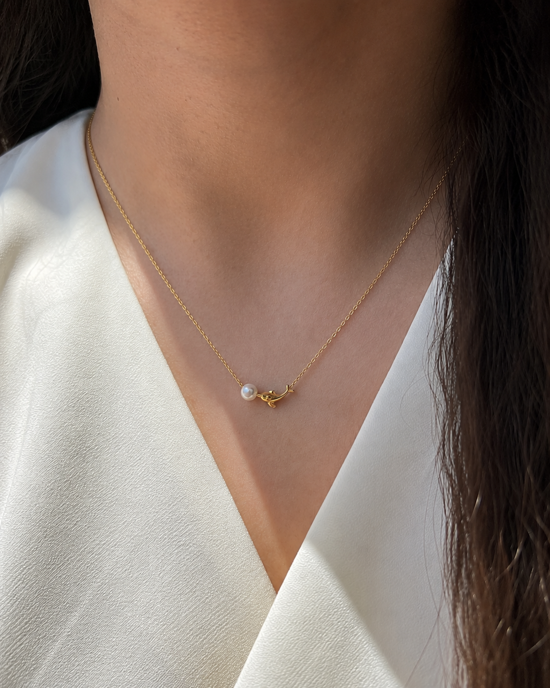 Dolphin Pearl Necklace