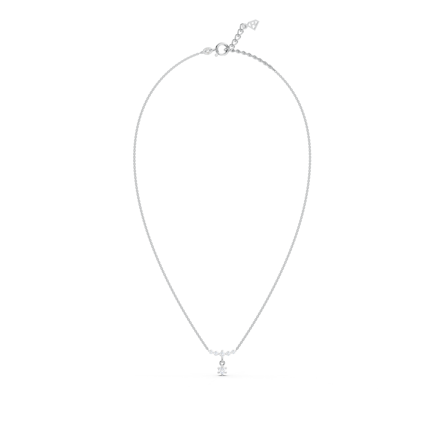 Diamond Drop Curve necklace