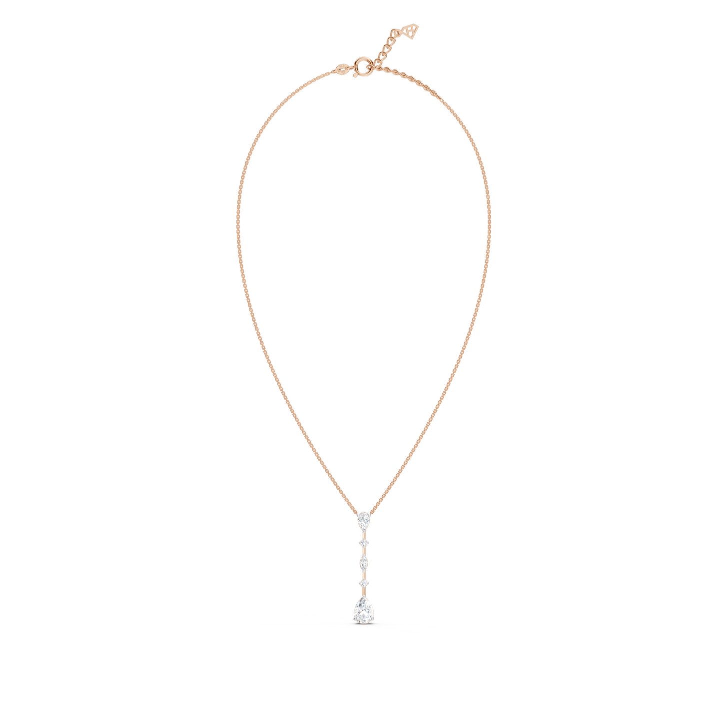 Diamond Pear drop Necklace