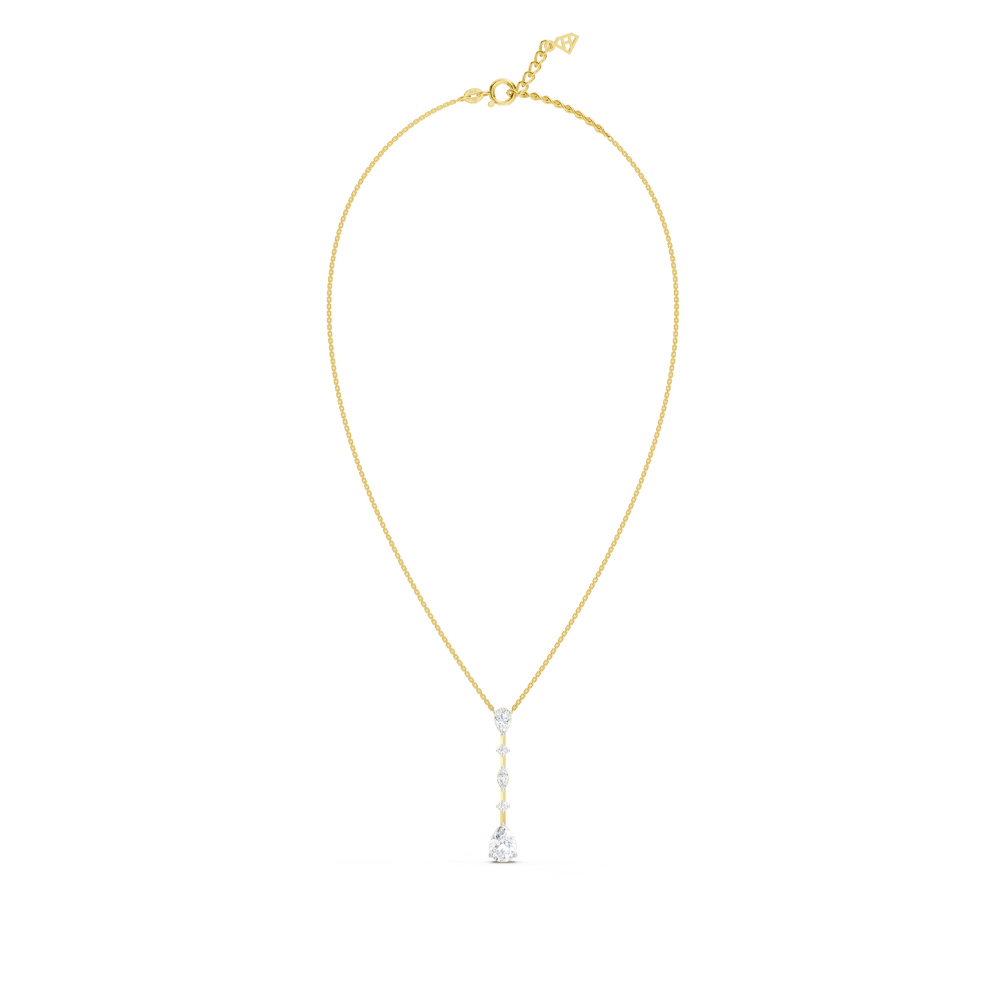Diamond Pear drop Necklace