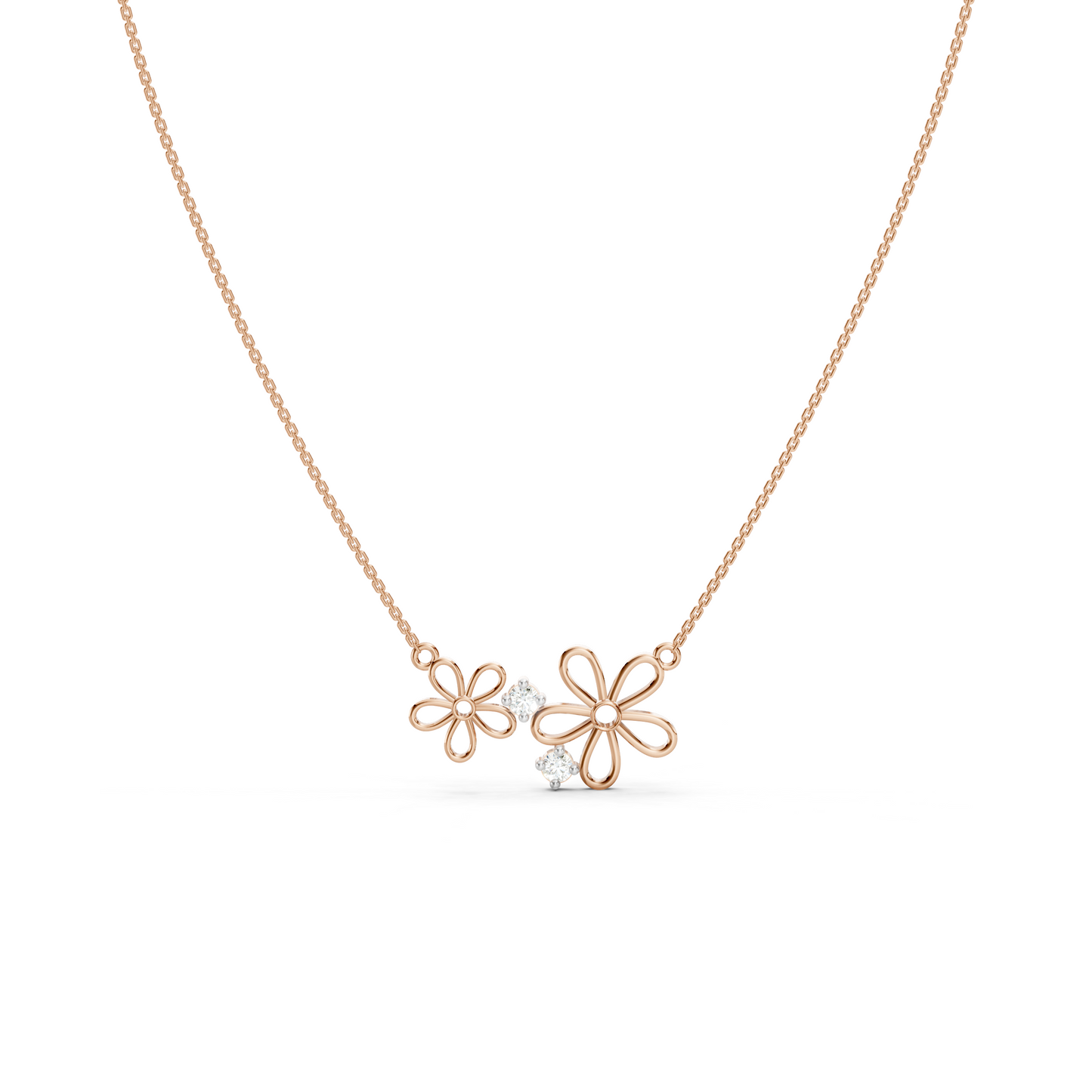 Dual Flower Necklace