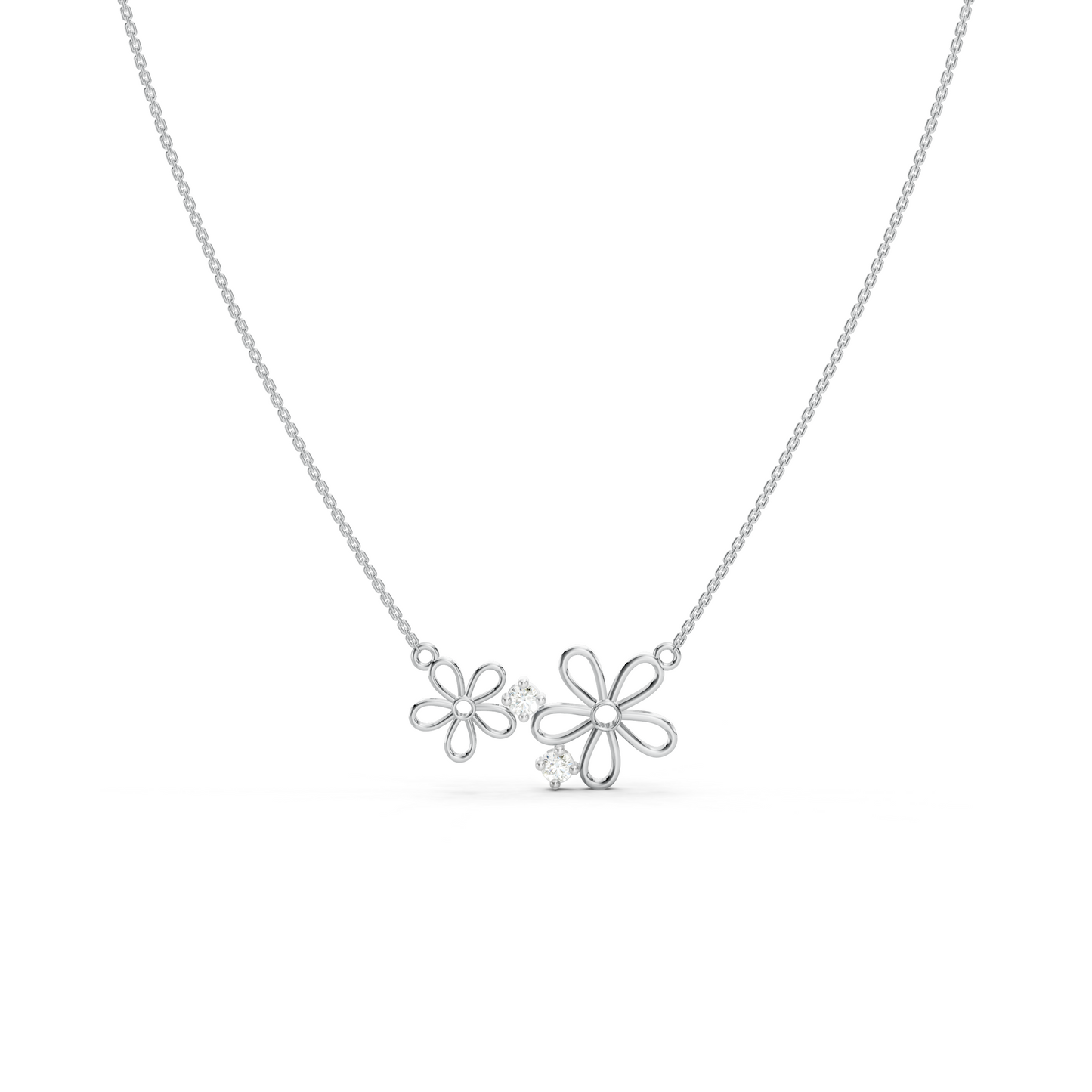 Dual Flower Necklace