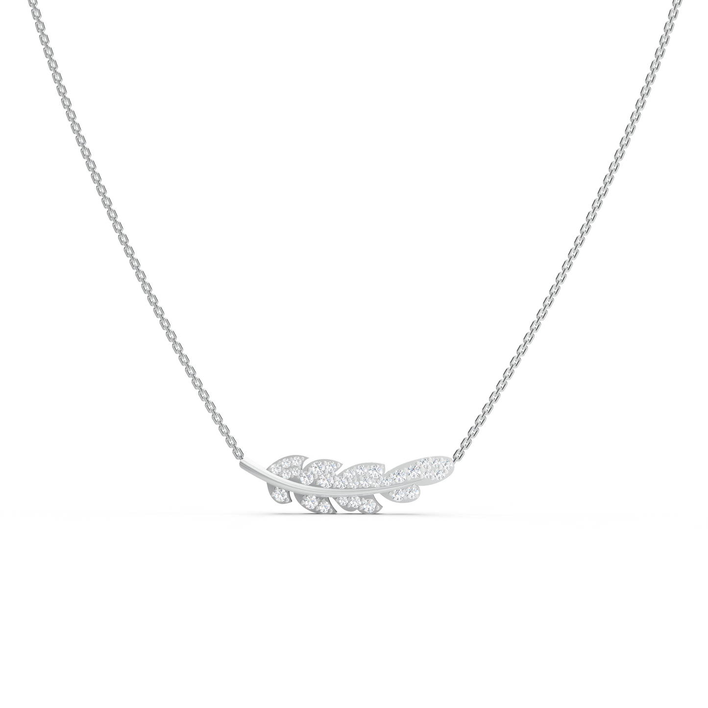 Collier Plume Diamant