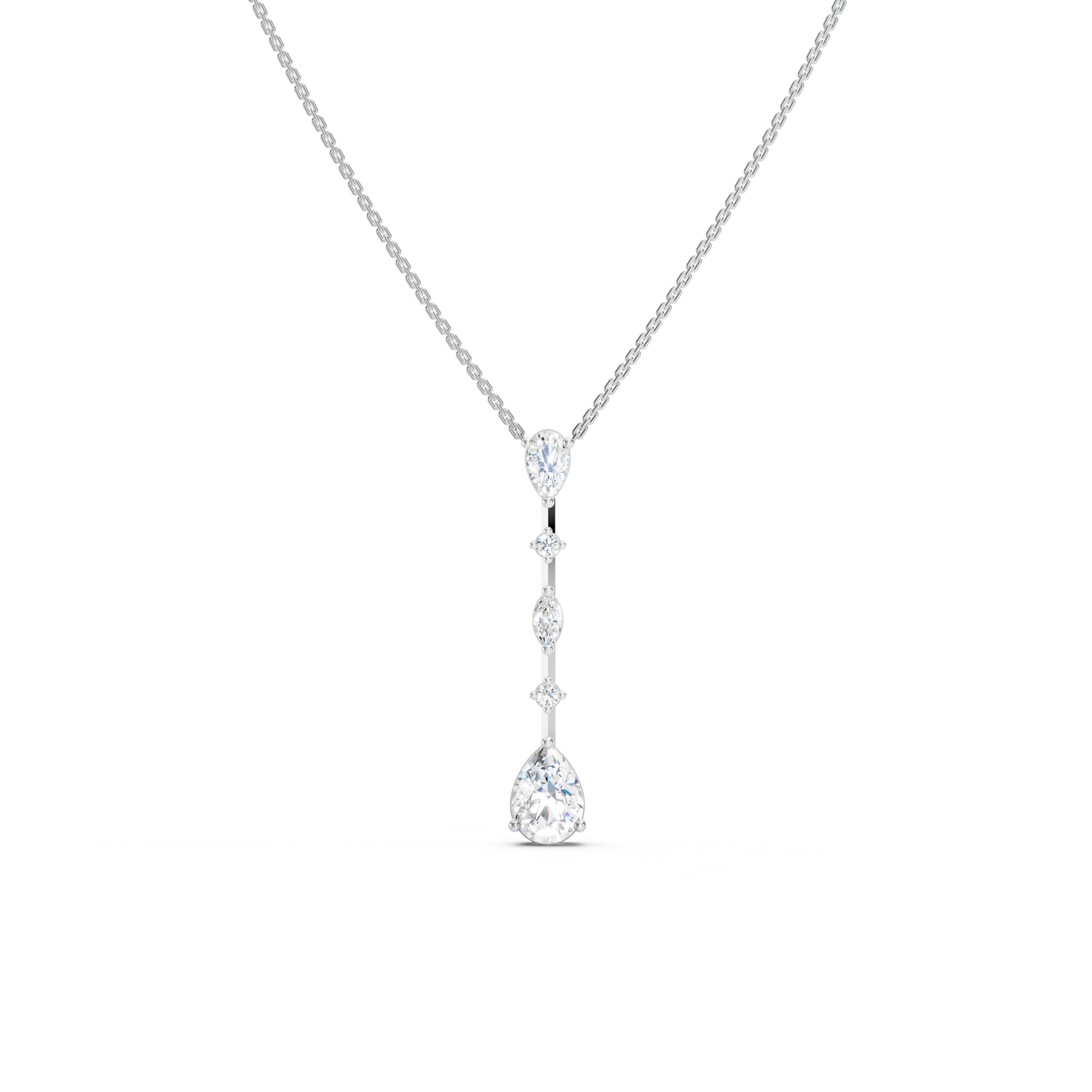 Diamond Pear drop Necklace