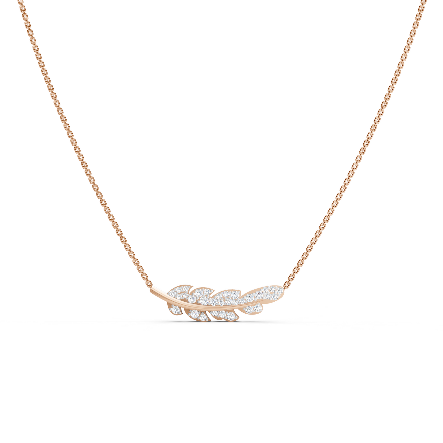 Collier Plume Diamant