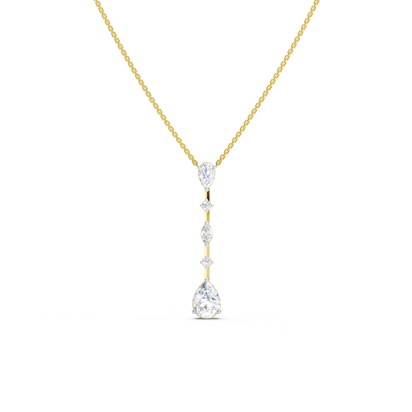Diamond Pear drop Necklace