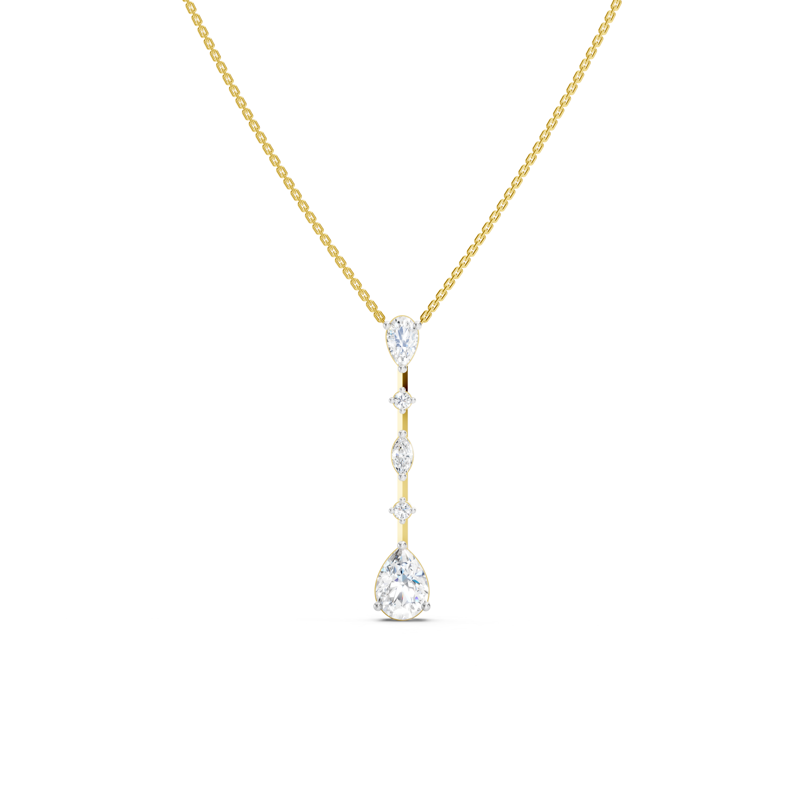 Diamond Pear drop Necklace