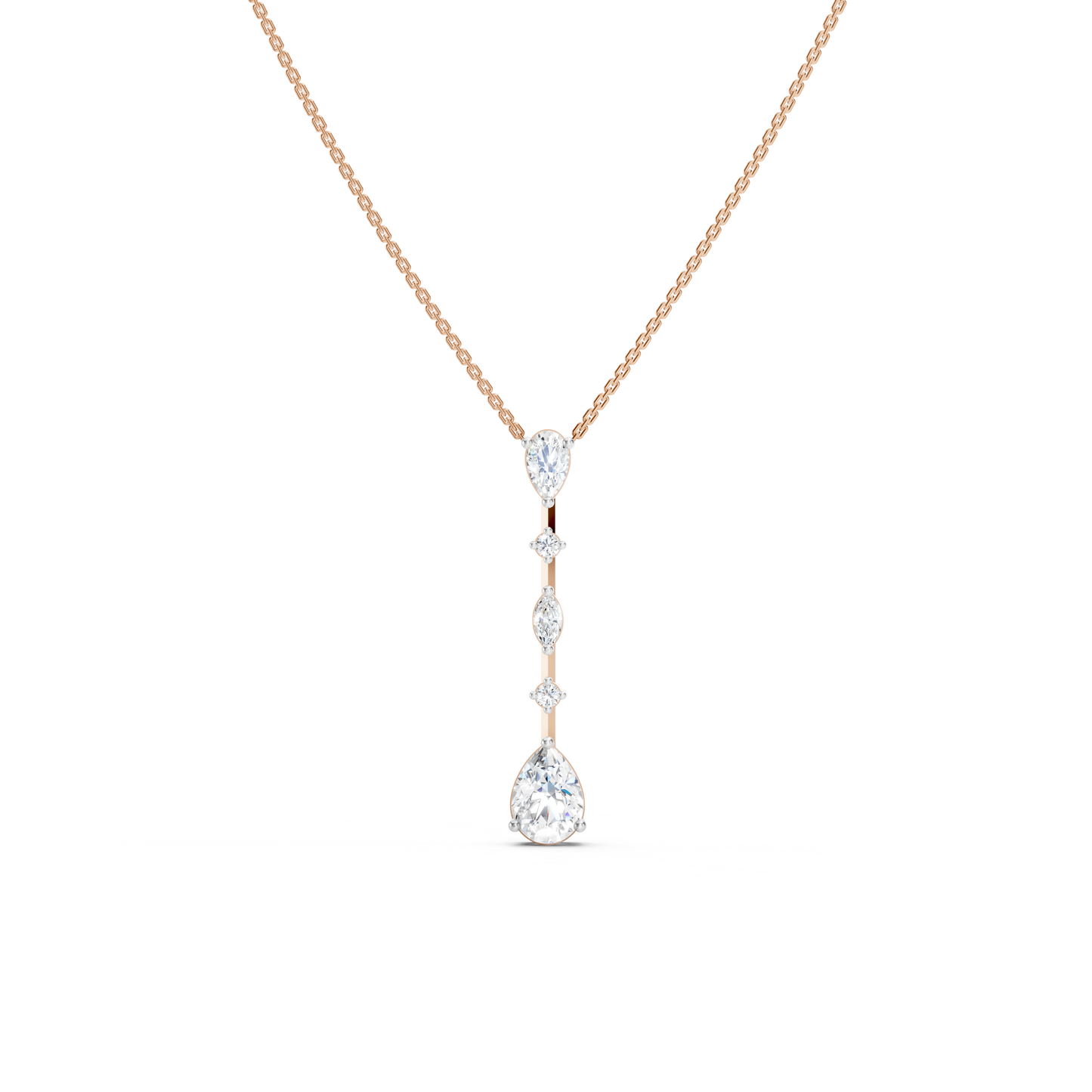 Diamond Pear drop Necklace