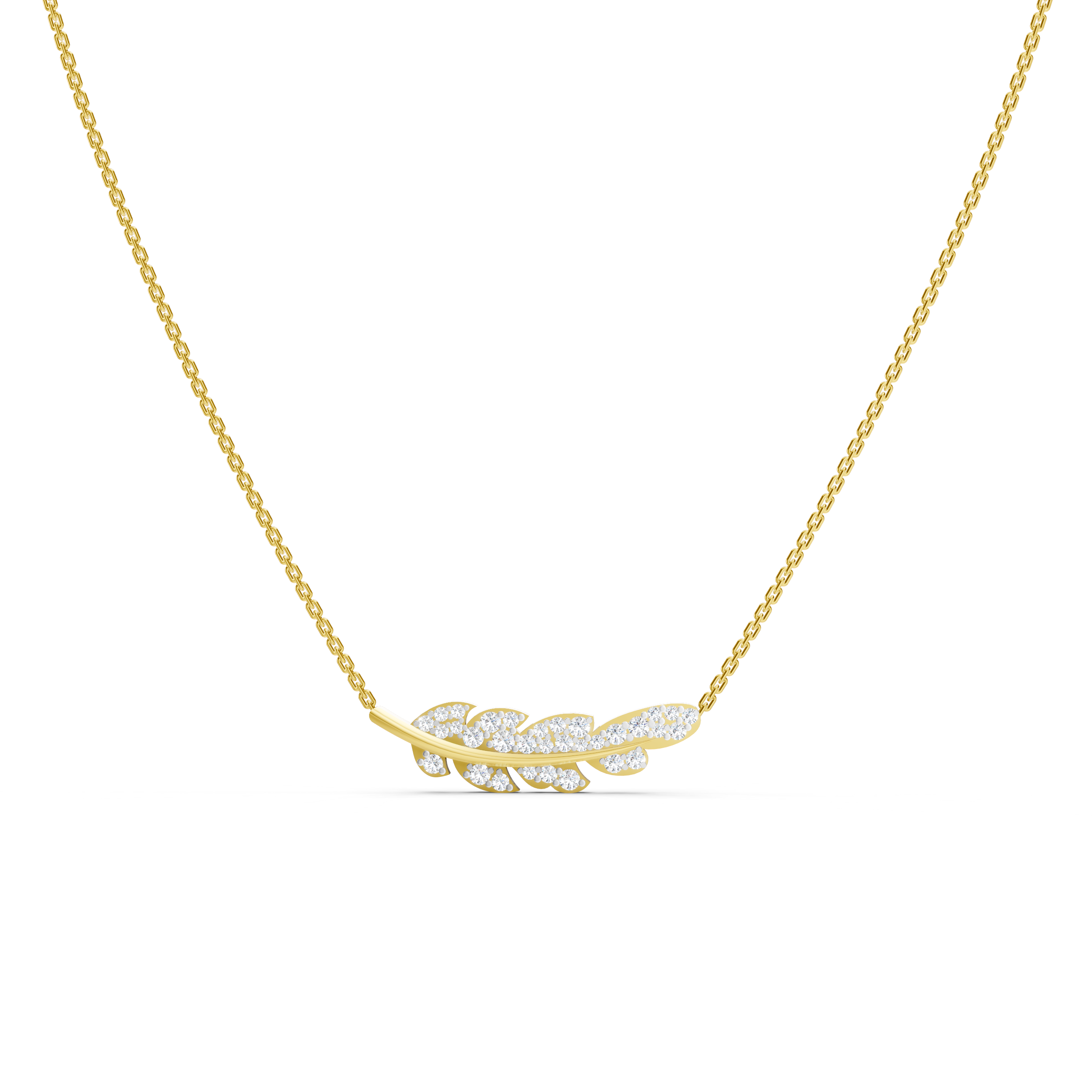 Collier Plume Diamant