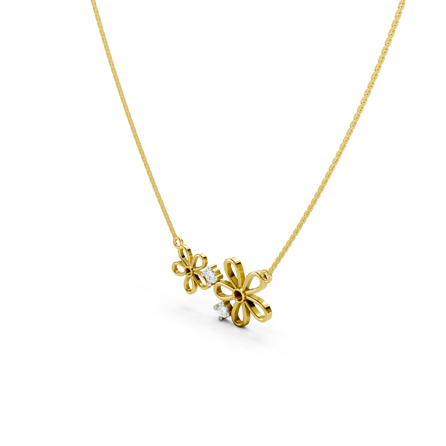 Dual Flower Necklace
