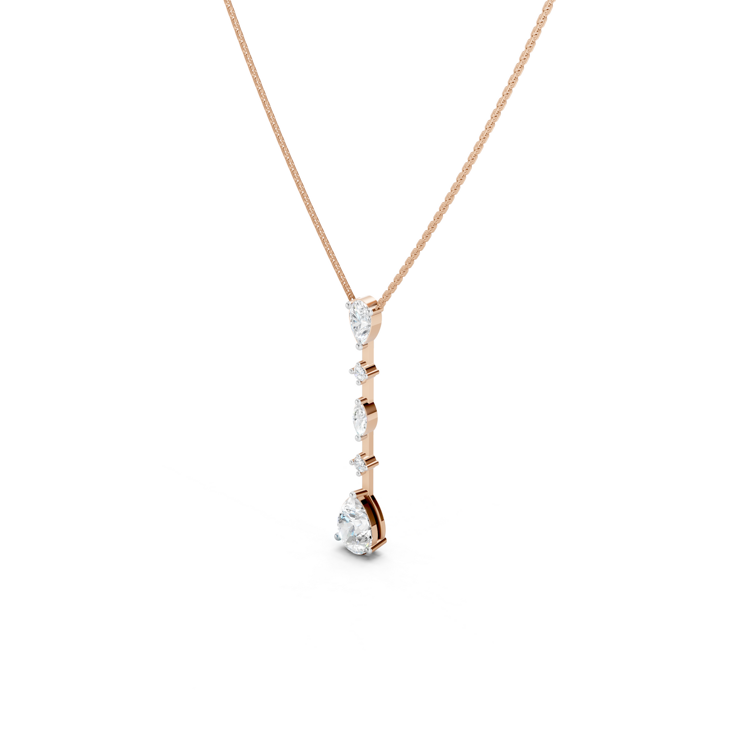 Diamond Pear drop Necklace