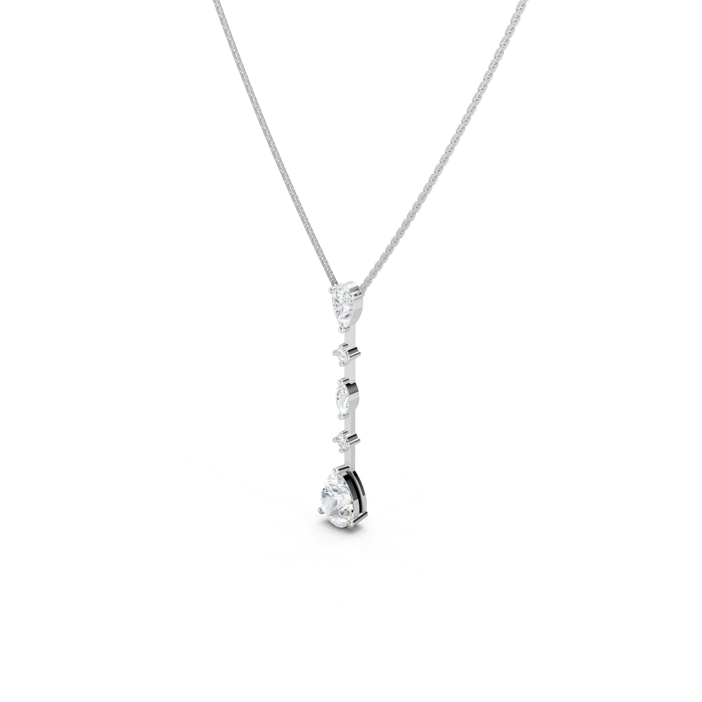 Diamond Pear drop Necklace