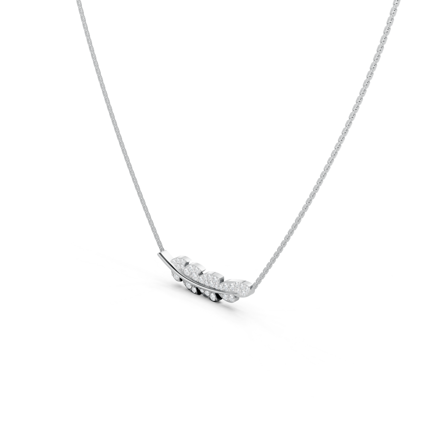 Collier Plume Diamant
