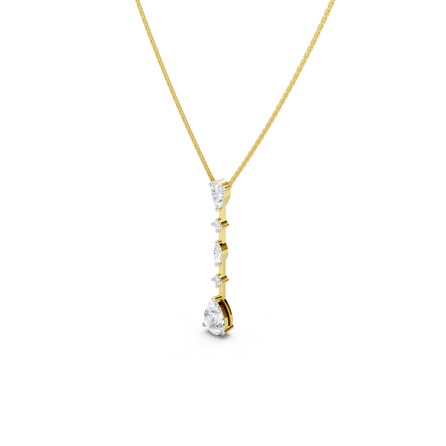 Diamond Pear drop Necklace