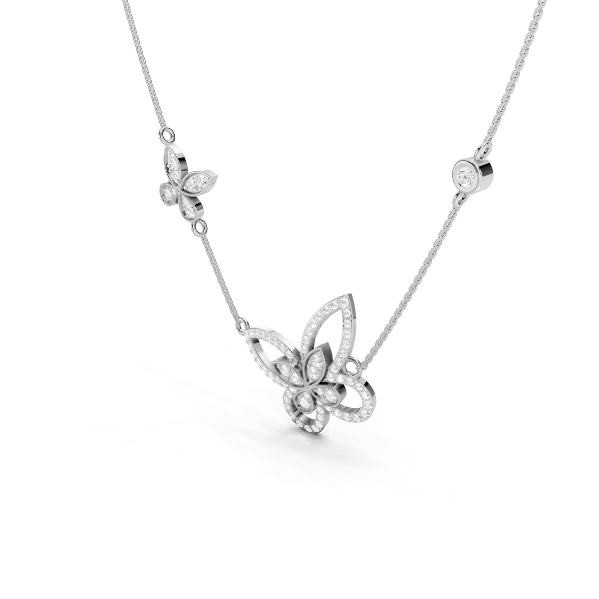 Collier double papillon