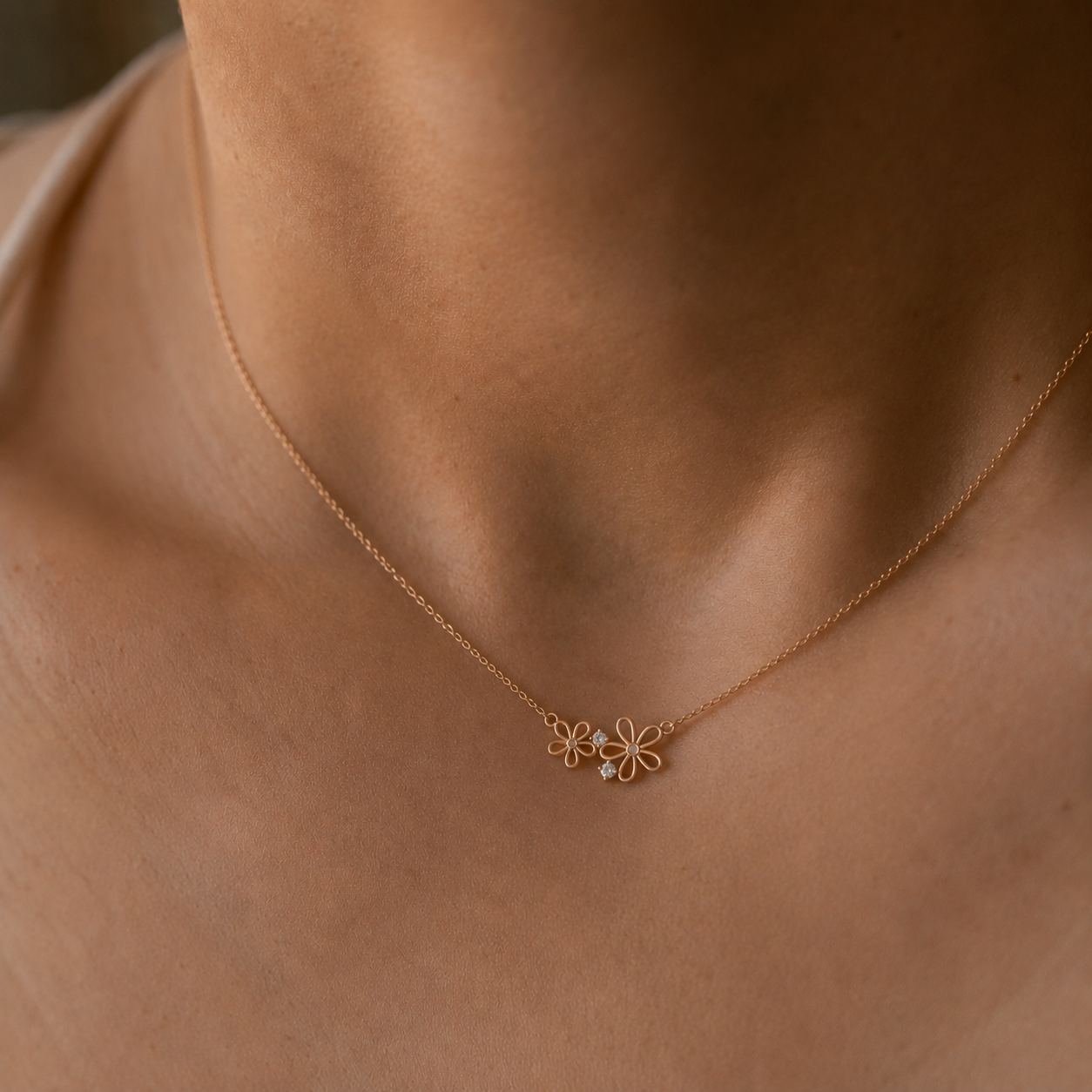 Dual Flower Necklace