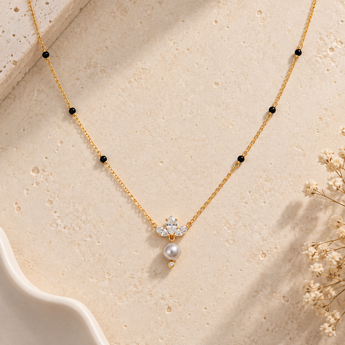 Dainty Pearl Drop Mangalsutra