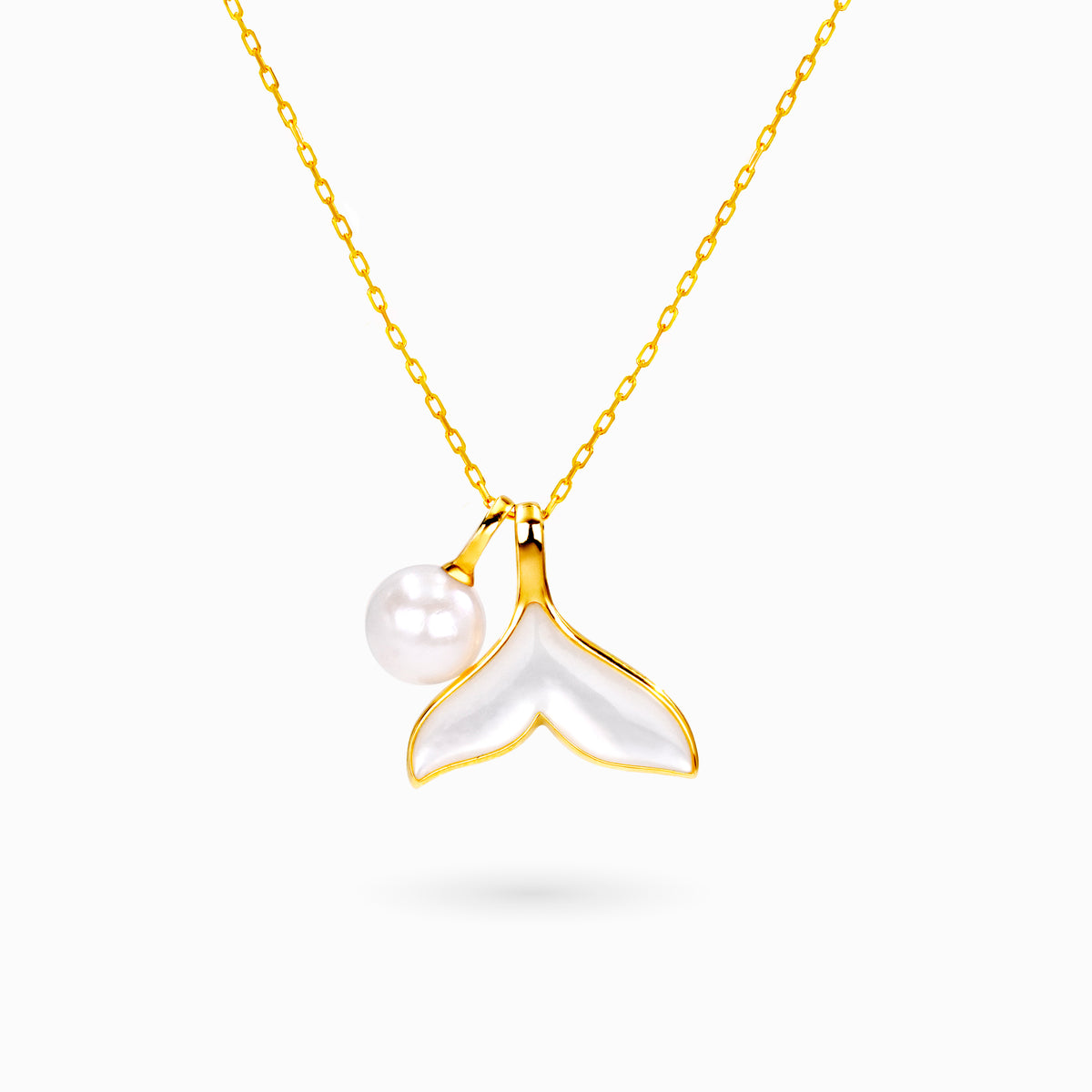 Fish Tail Pearl Necklace
