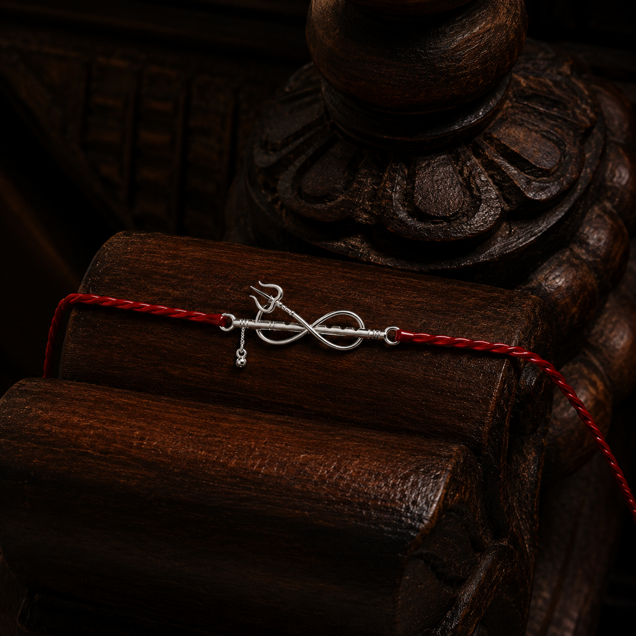 Silver Shiv venu Rakhi