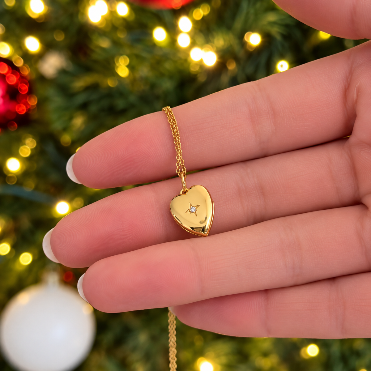 Heart Initial Locket Necklace