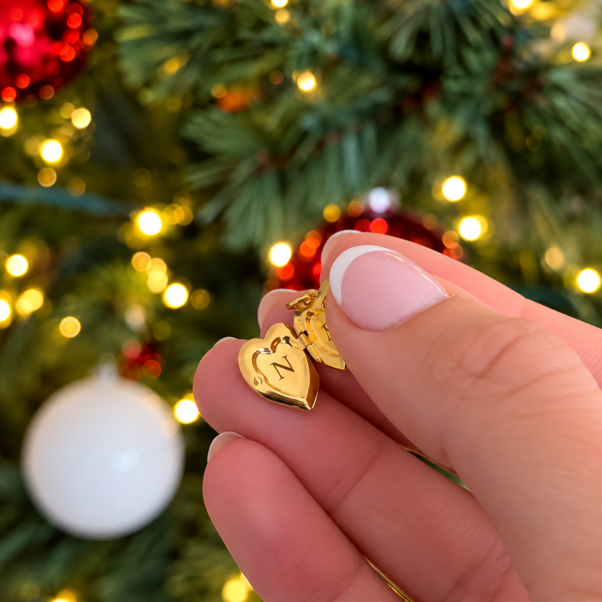 Heart Initial Locket Necklace