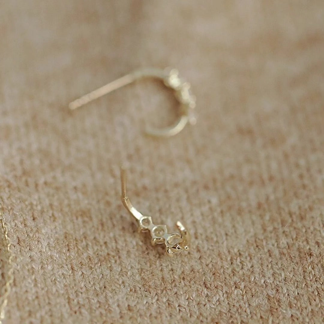 3 Mini diamond Earrings
