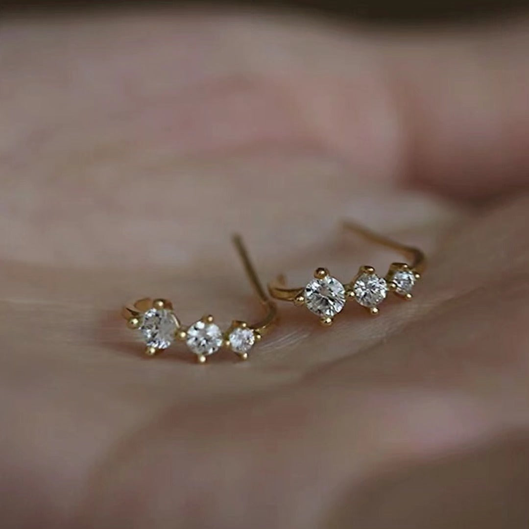 3 Mini diamond Earrings