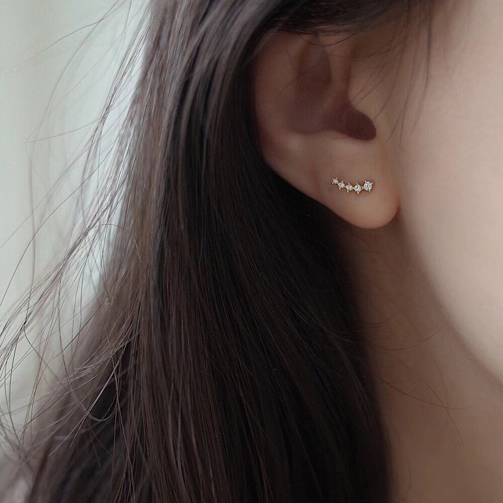 Boucles d'oreilles mini courbes