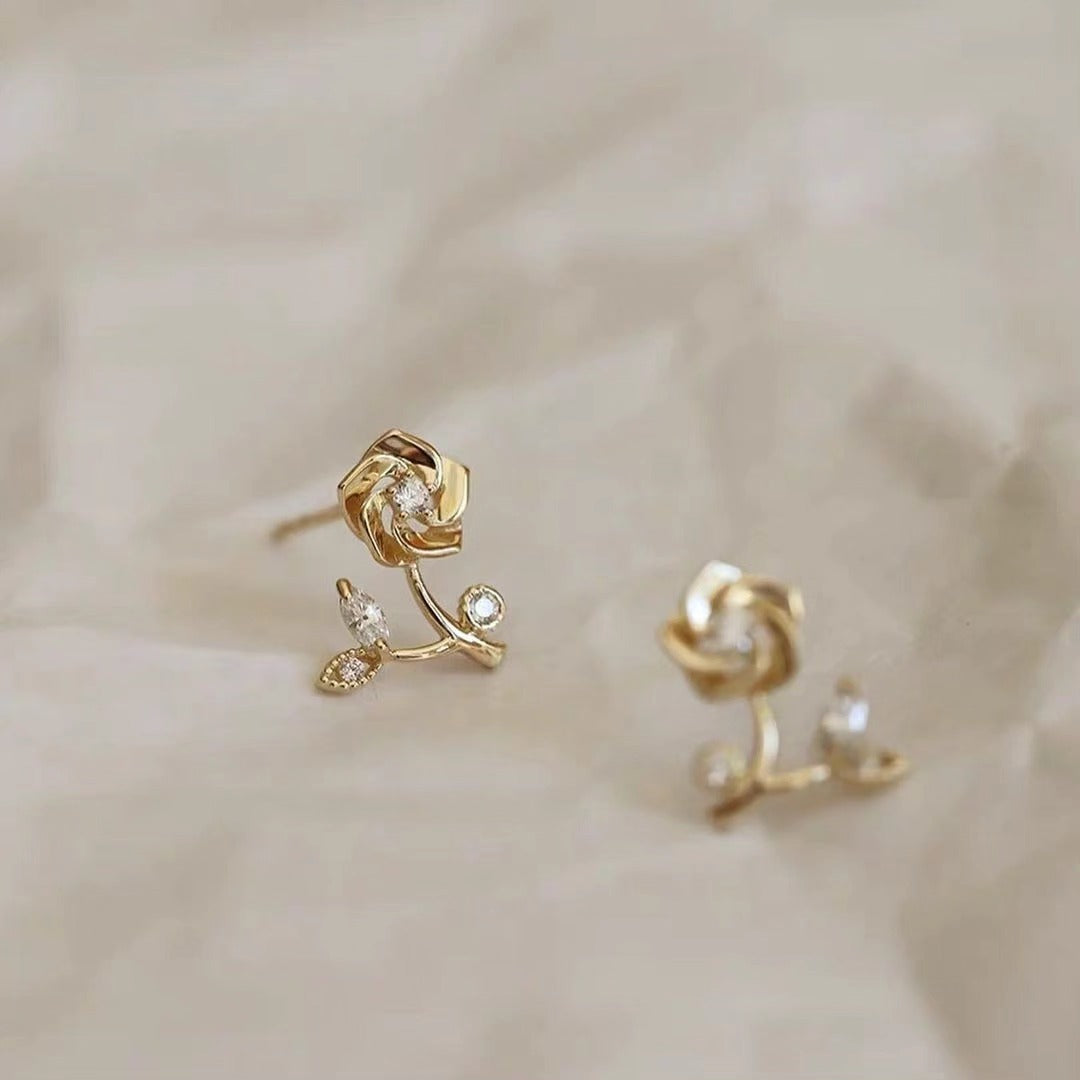 Dainty Rose Earrings