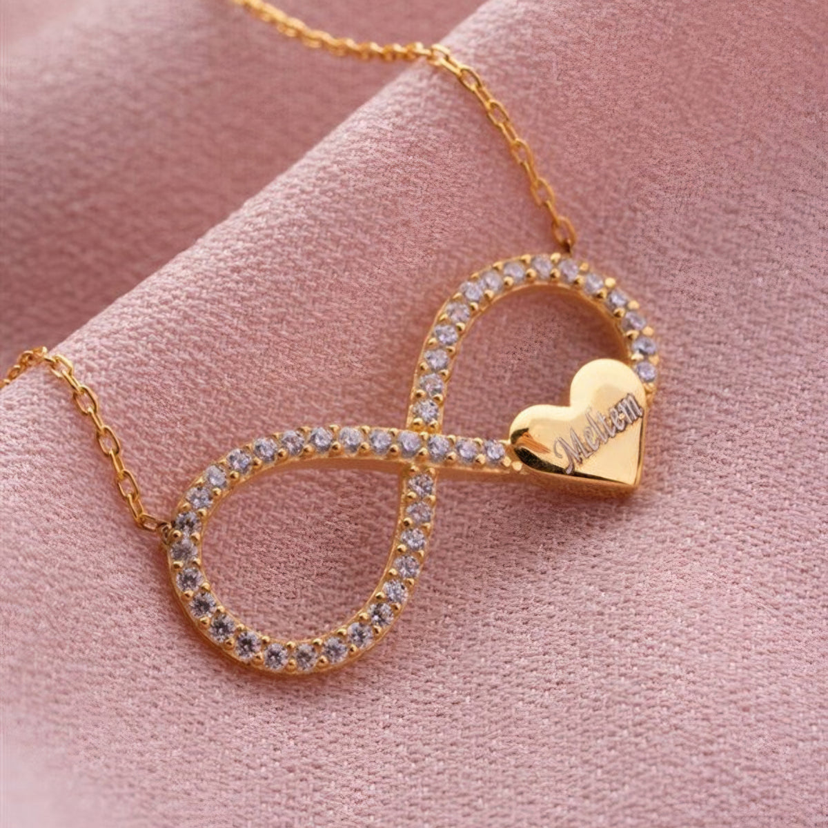 Custom Engraved Infinity Necklace