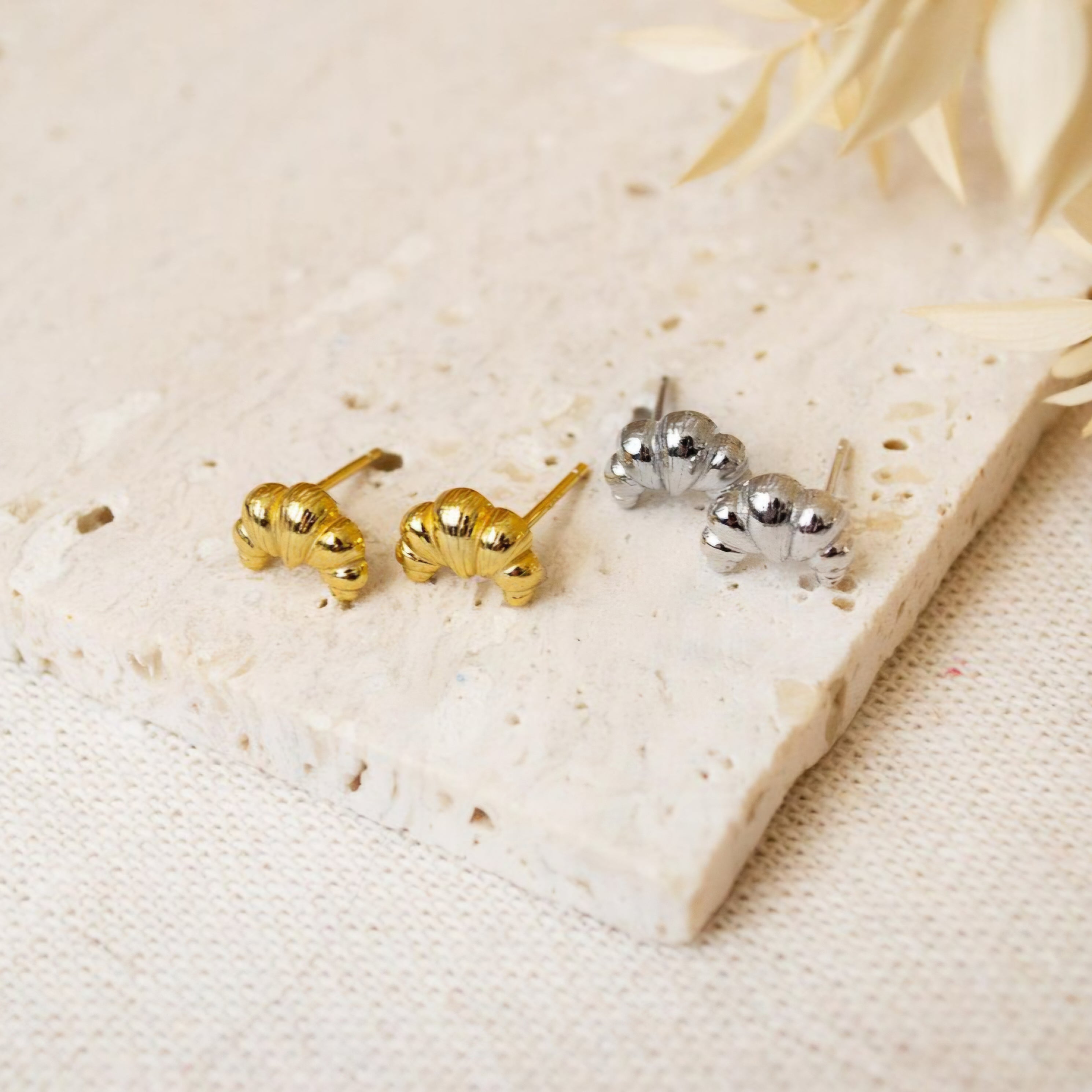Mini Croissant Earrings