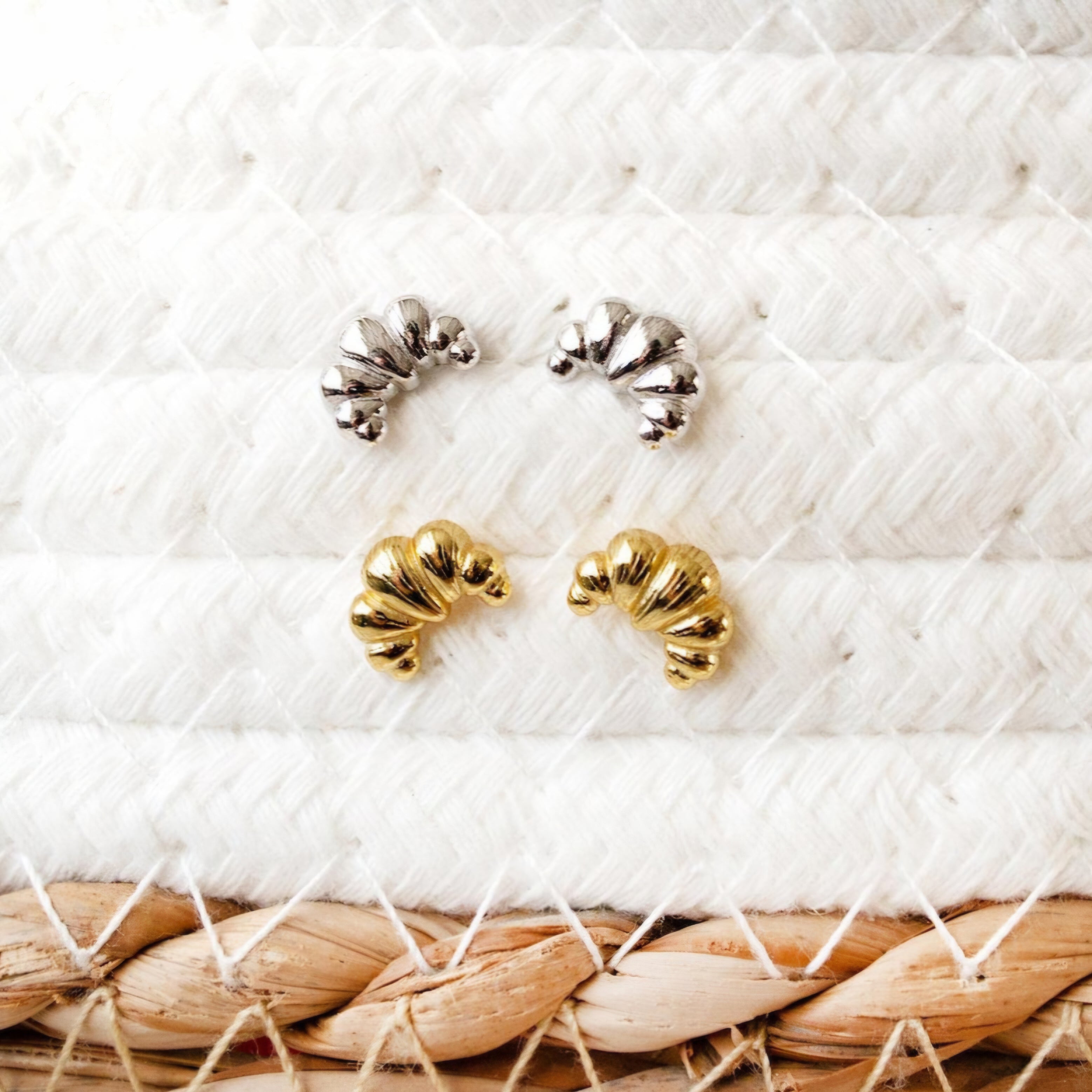 Mini Croissant Earrings